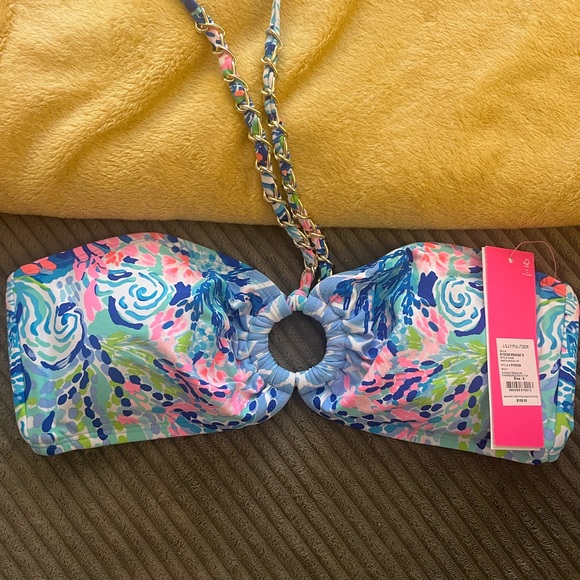 Lilly Pulitzer Ranthia Chain-Strap Bikini Top NWT Size 6 - Picture 4 of 4